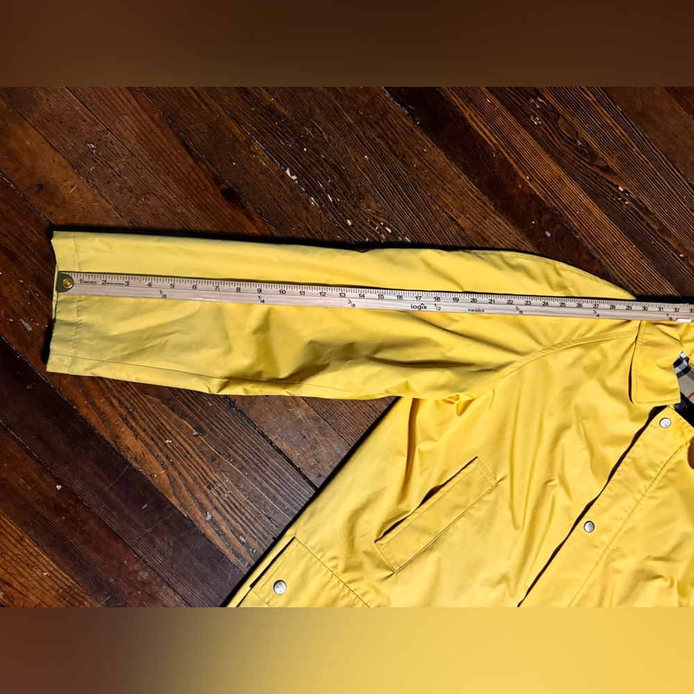 Burberry Yellow Trench coat XL Spring Rain Jacket - Picture 6 of 14